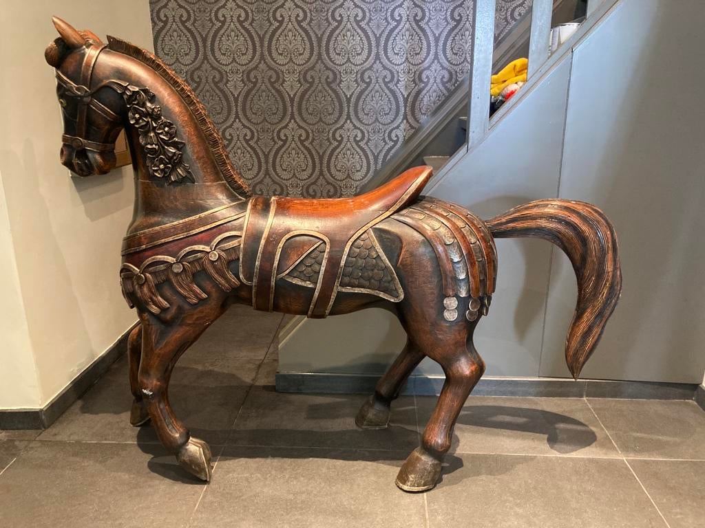 Houten paard, Antiek en Kunst, Ophalen