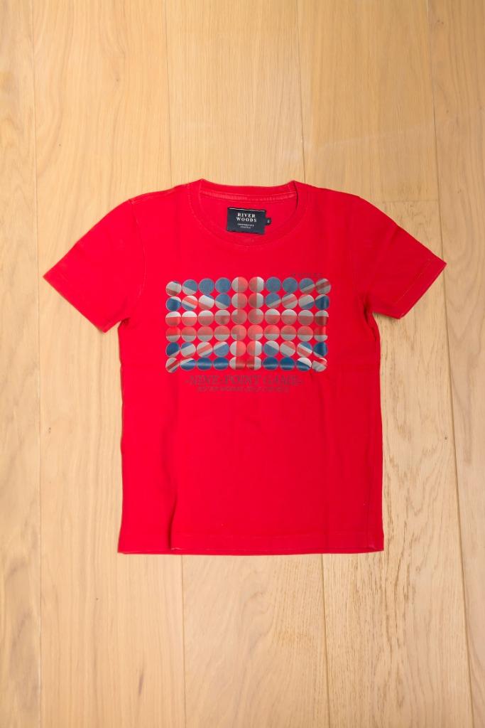 Rode T-shirt River Woods, maat 8 jaar, Kinderen en Baby's, Kinderkleding | Maat 128, Gebruikt, River Woods, Ophalen of Verzenden