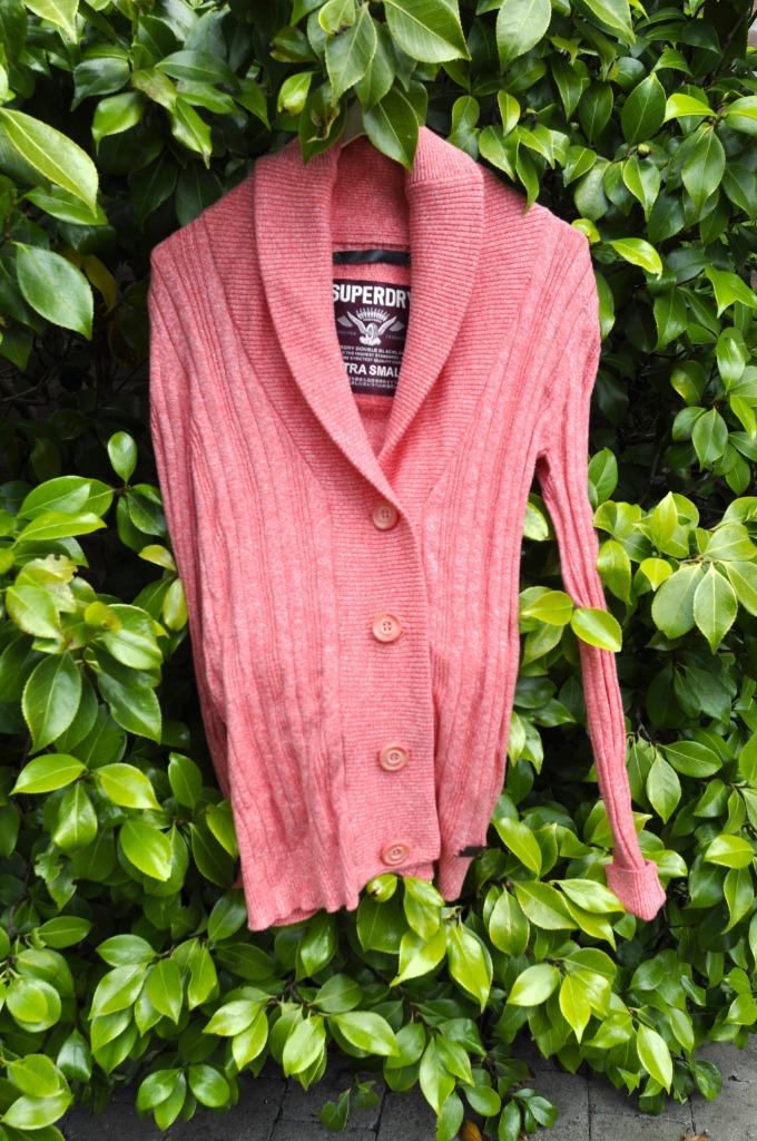 Superdry pull gilet corail t.XS, Superdry, Enlèvement ou Envoi, Porté, Taille 34 (XS) ou plus petite