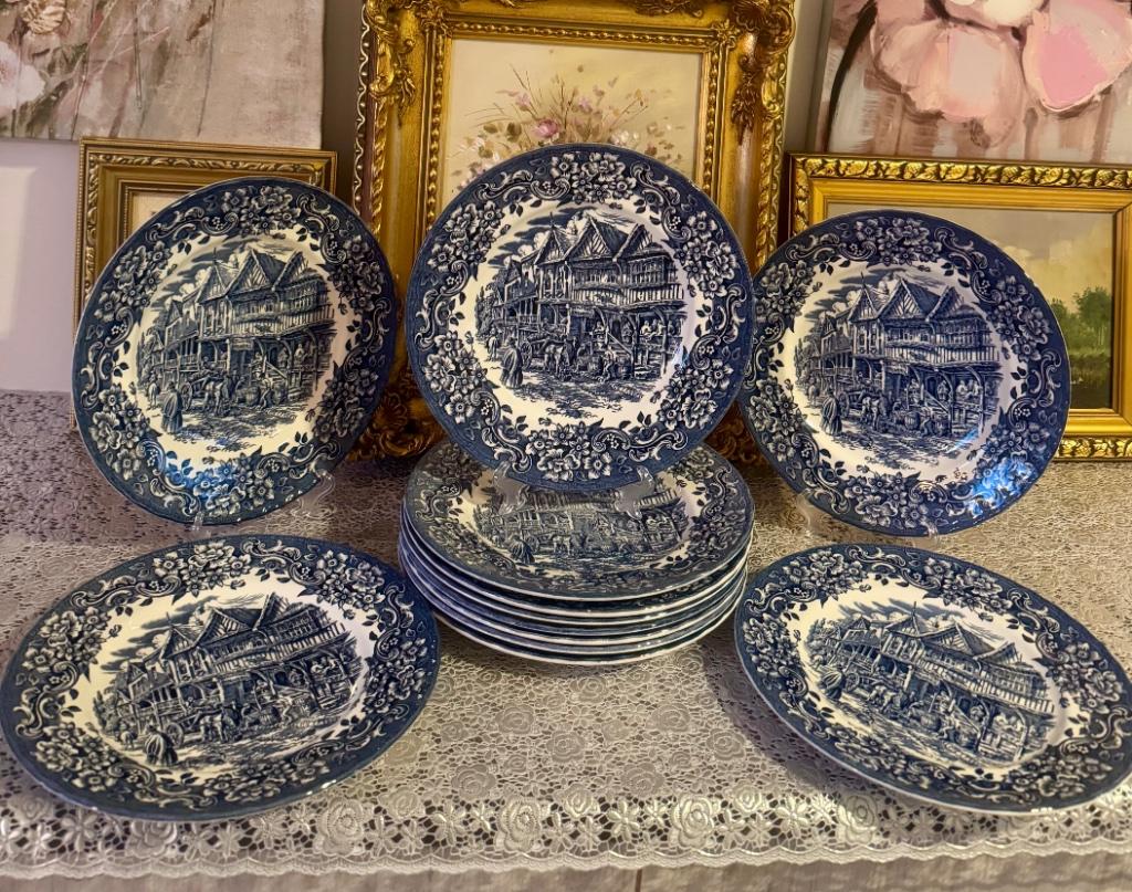 Royal Tudor Ware W N Mellor 17th Century England Blue & Whit, Ophalen