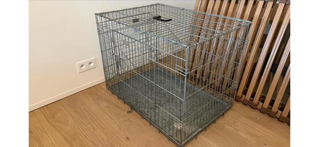 Caisse/cage pour chien en métal - pliable, Enlèvement, Utilisé