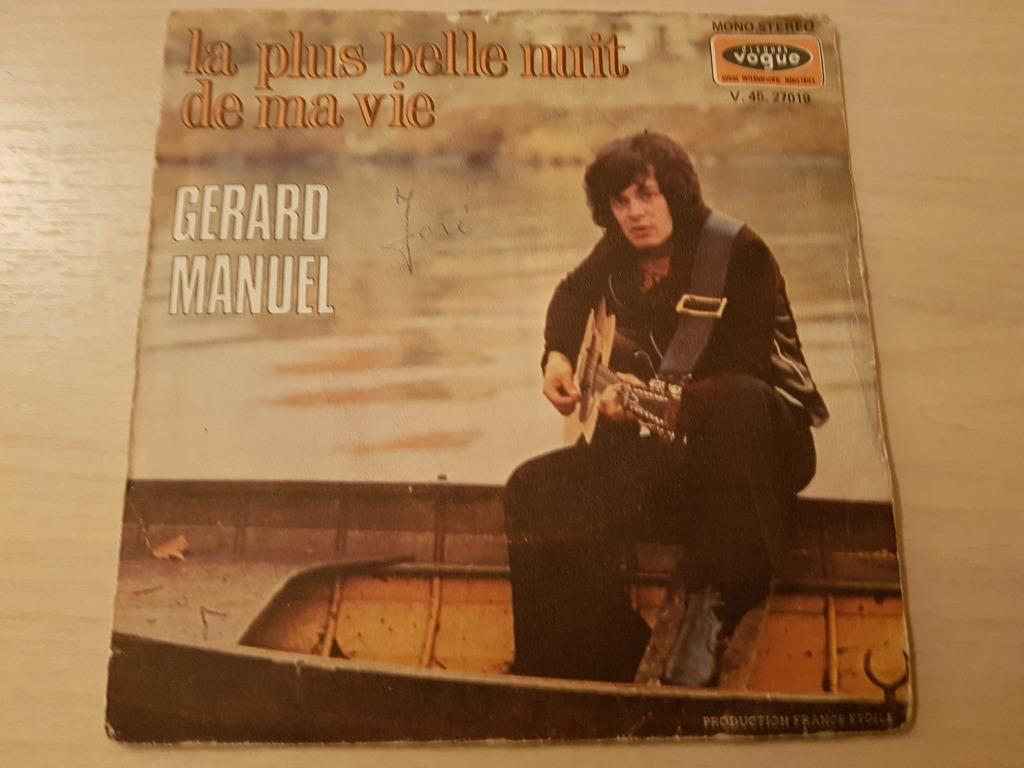 disque vinyl 45 tours Gerard manuel, CD & DVD, Enlèvement ou Envoi, Comme neuf
