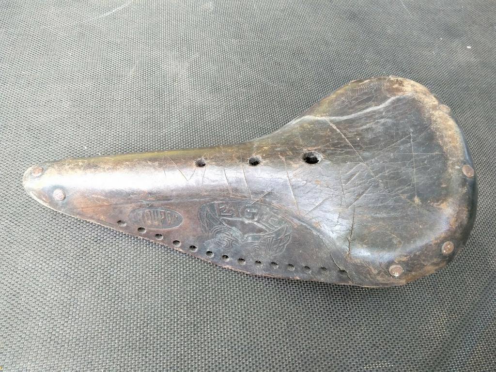 Eagle croupon lederen fietszadel, Ophalen, Gebruikt