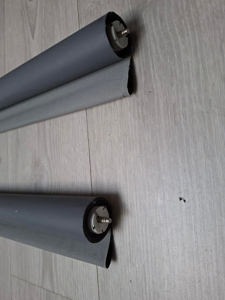 Verduisterend rolgordijn Grijs 120/100 cm breed beide 190 cm, Ophalen