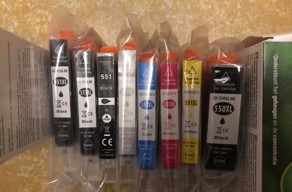 Inktpatronen voor Canon. CLI-551XL en 550XL, Ophalen of Verzenden, Nieuw