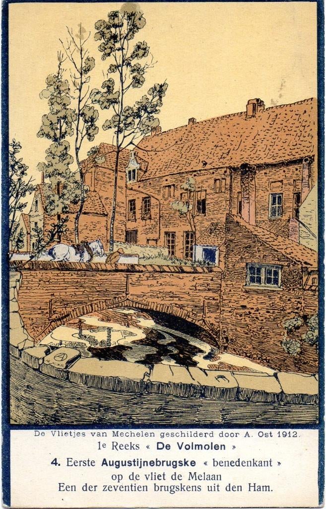 postkaart De Vlietjes van Mechelen, Ophalen of Verzenden