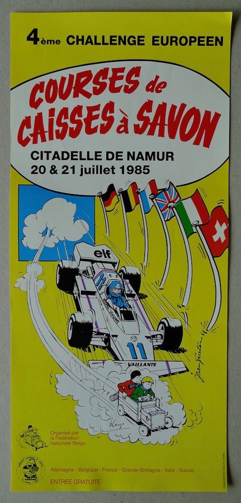 Affiche Hergé Graton caisses à savon, Verzamelen, Ophalen, Zo goed als nieuw, A1 t/m A3, Sport