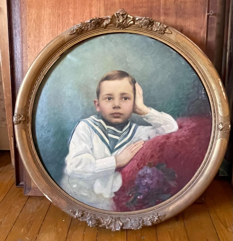 Portret jongen in matrozenpak, Ophalen