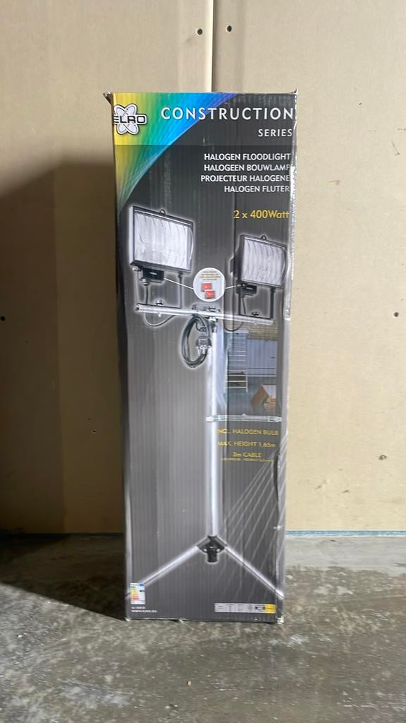 Halogeen bouwlamp, Doe-het-zelf en Bouw, Ophalen, Nieuw