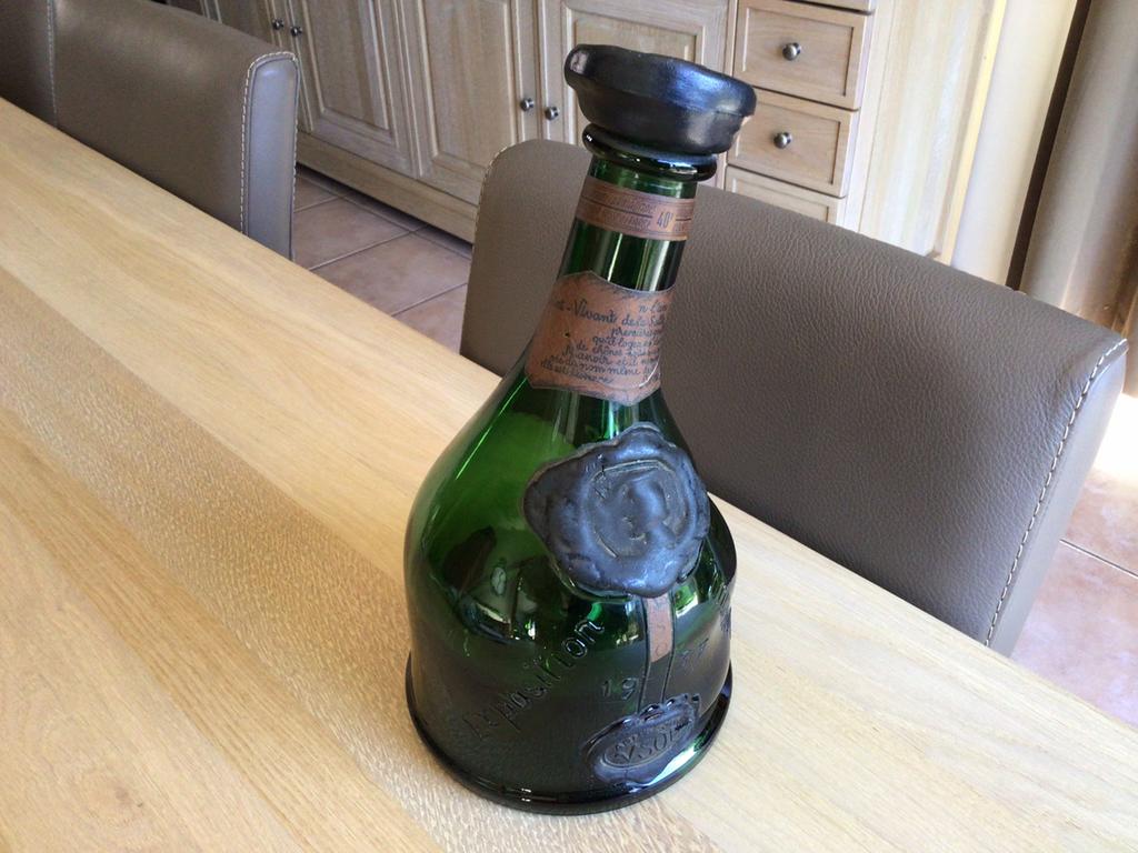 Vintage fles Armagnac, Verzamelen, Wijnen, Ophalen of Verzenden, Gebruikt