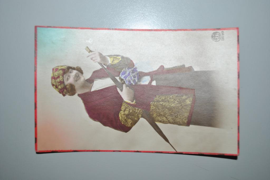 Belgique 1922 Carte postale Femme au parapluie, Collections, Envoi, Affranchie