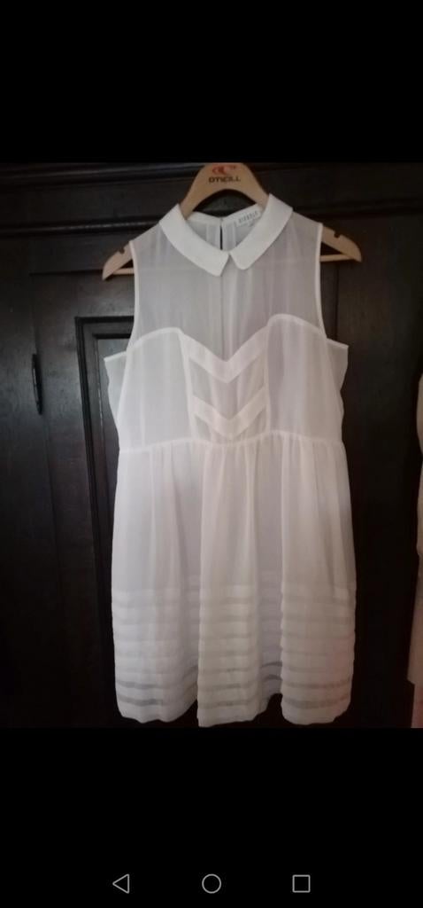Magnifique robe blanche Claudie pierlot 40, Enlèvement ou Envoi, Comme neuf, Taille 38/40 (M), Blanc