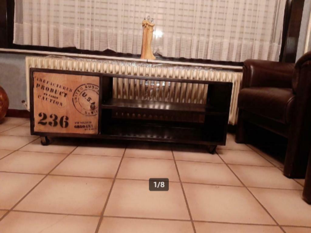 Industriële tv tafel, meubel, salontafel, Enlèvement