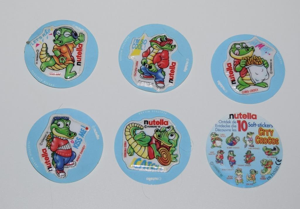 Nutella / Kinder / Volledige reeks Soft - Stickers / 10 stuk, Verzenden, Zo goed als nieuw, Overige typen
