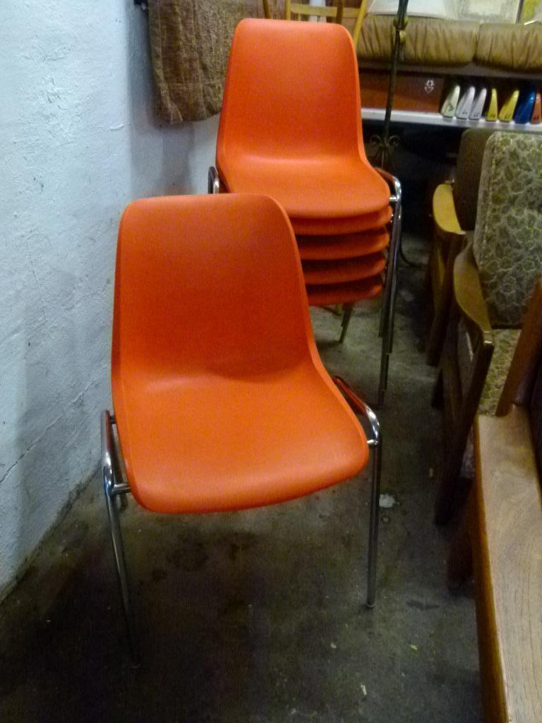 vintage kunststof stapelstoel Helmut Starke stukprijs, Ophalen of Verzenden, Huis en Inrichting