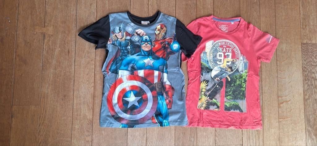 T-shirts met korte mouwen en print, maat 146-152., Ophalen, Gebruikt