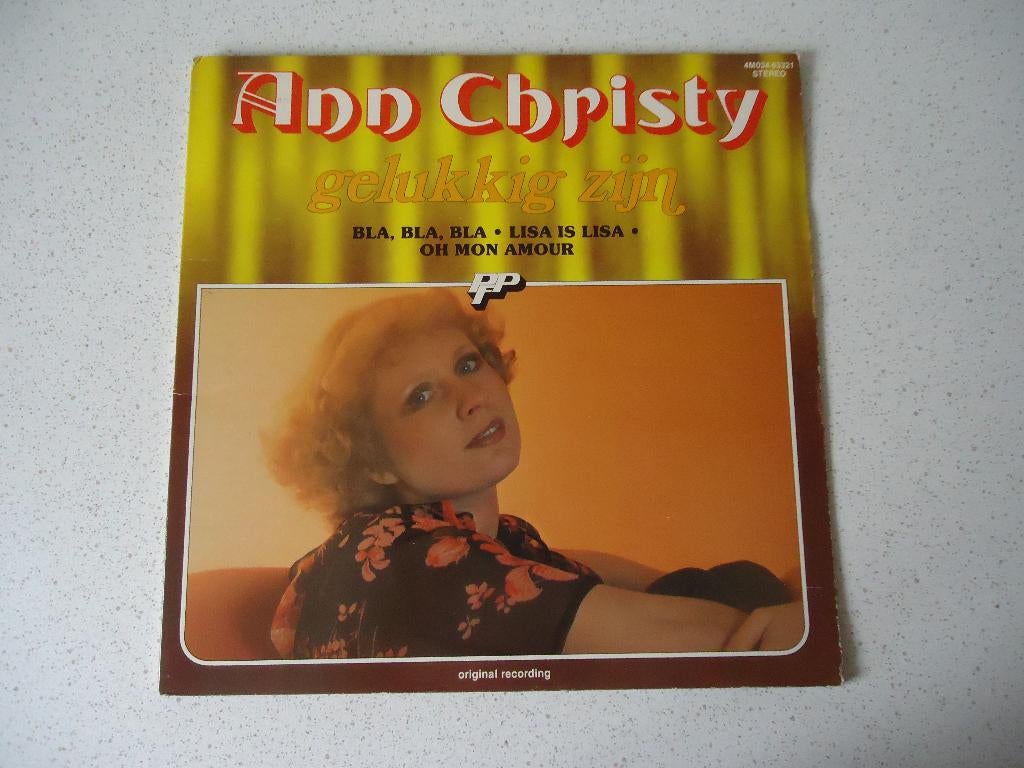 LP van "Ann Christy" Gelukkig Zijn anno 1979., Ophalen of Verzenden, Gebruikt, 12 inch, Levenslied of Smartlap