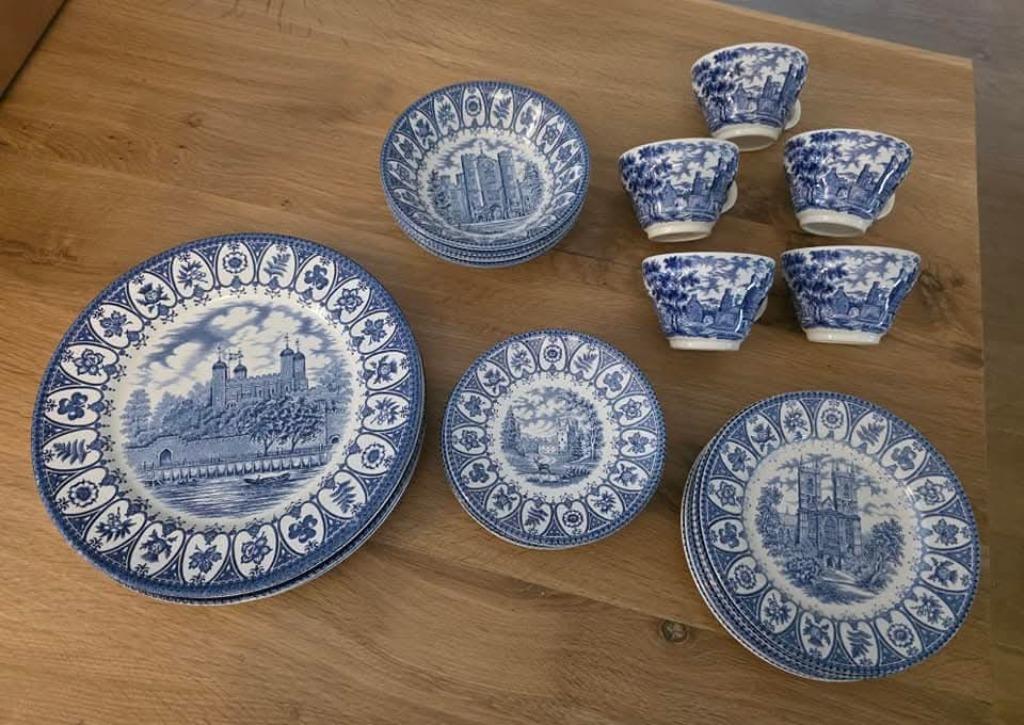 Servies 25 jarige jubileum Queen Elisabeth 1977 Broadhurst, Enlèvement, Utilisé, Service