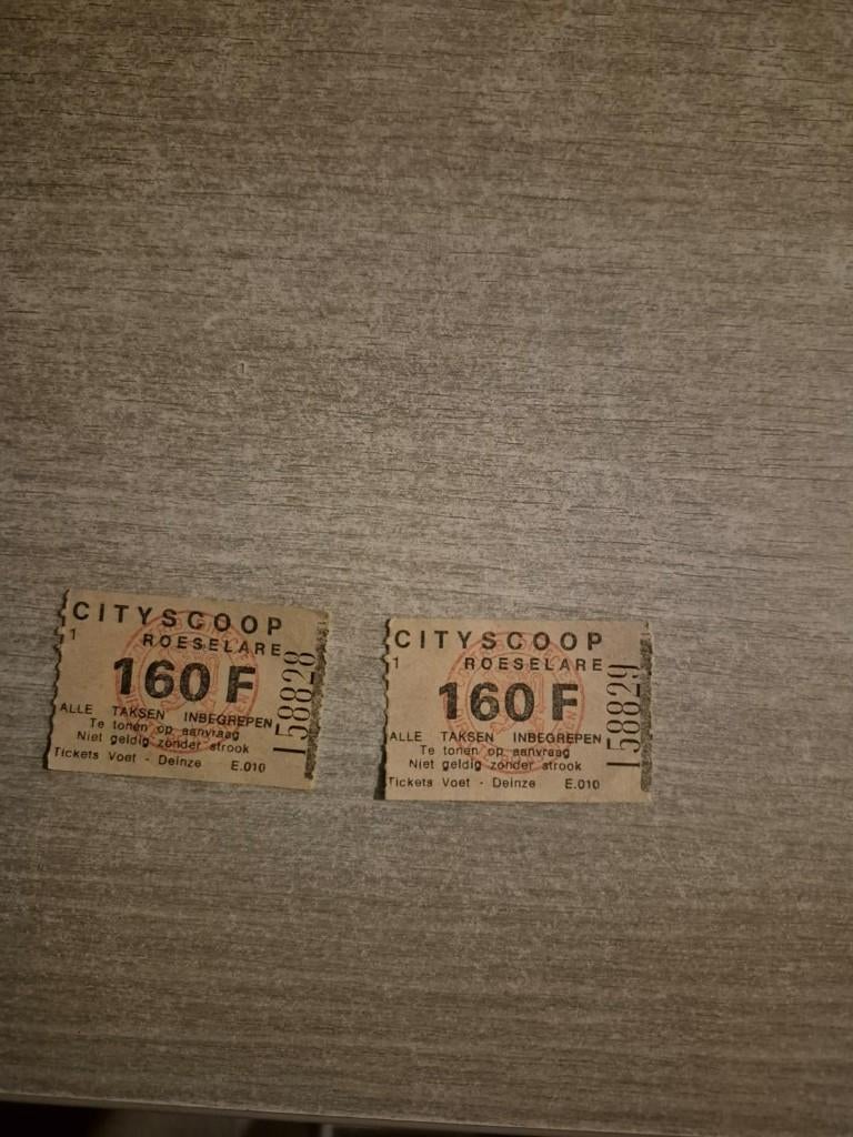 oude cinema tickets, Ophalen, Zo goed als nieuw
