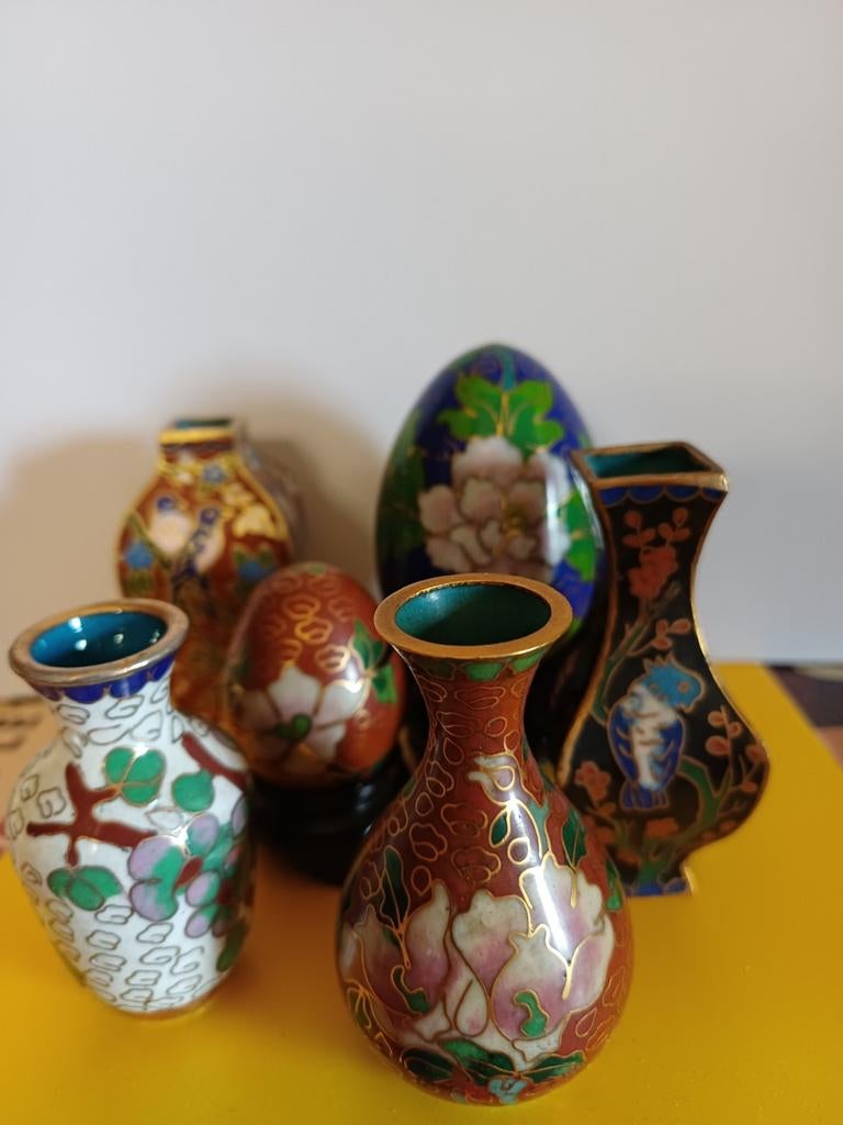 Chinees lot cloisonne miniatuur., Ophalen