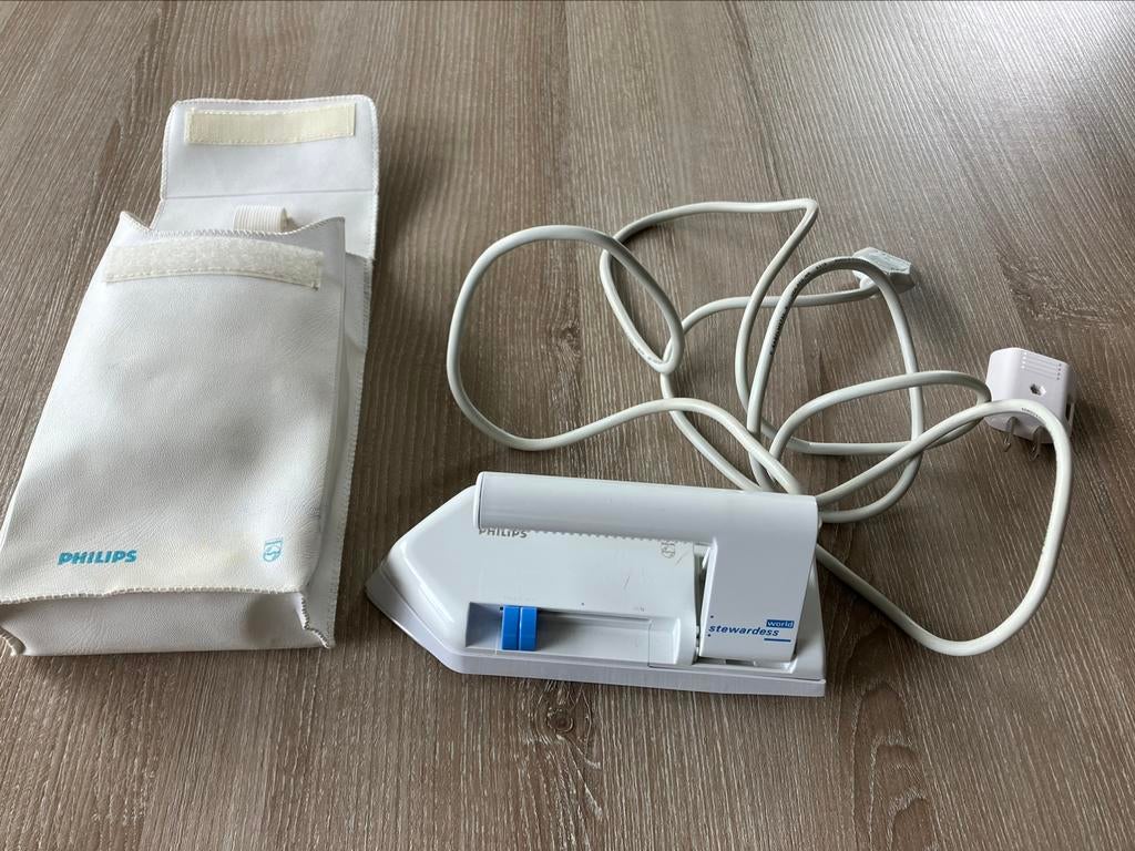 Vintage reisstrijkijzer Philips - HD1302/B, Elektronische apparatuur, Strijkijzers en Strijkplanken, Ophalen of Verzenden, Gebruikt