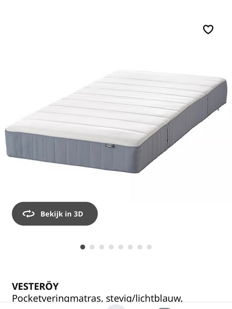 Matras Ikea 90x200, Ophalen, Gebruikt, 90 cm, Eenpersoons