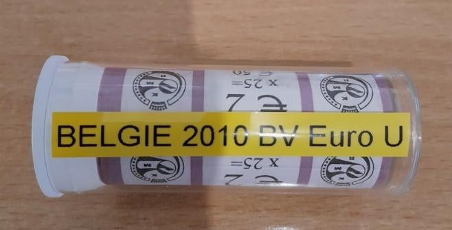 Belgie 2010 rol 25 munten 2 euro 'EU-presidentschap', Postzegels en Munten, Ophalen of Verzenden, België, 2 euro, Setje