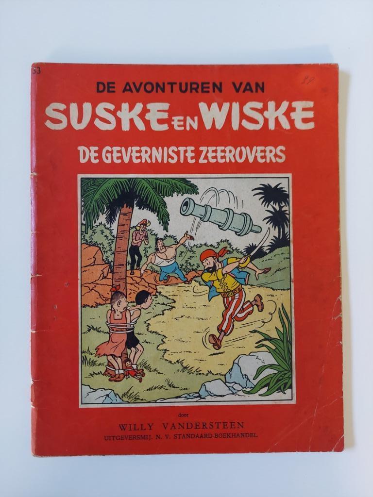Suske en Wiske Nr33 De geverniste zeerovers 1958 1st Druk, Boeken, Stripverhalen, Gelezen, Willy Vandersteen, Eén stripboek, Ophalen of Verzenden