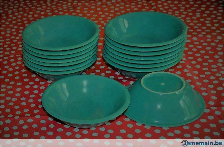 Lot de 4 assiettes/bols dessert ou entrée en faience, Ophalen of Verzenden, Gebruikt, Bord(en)