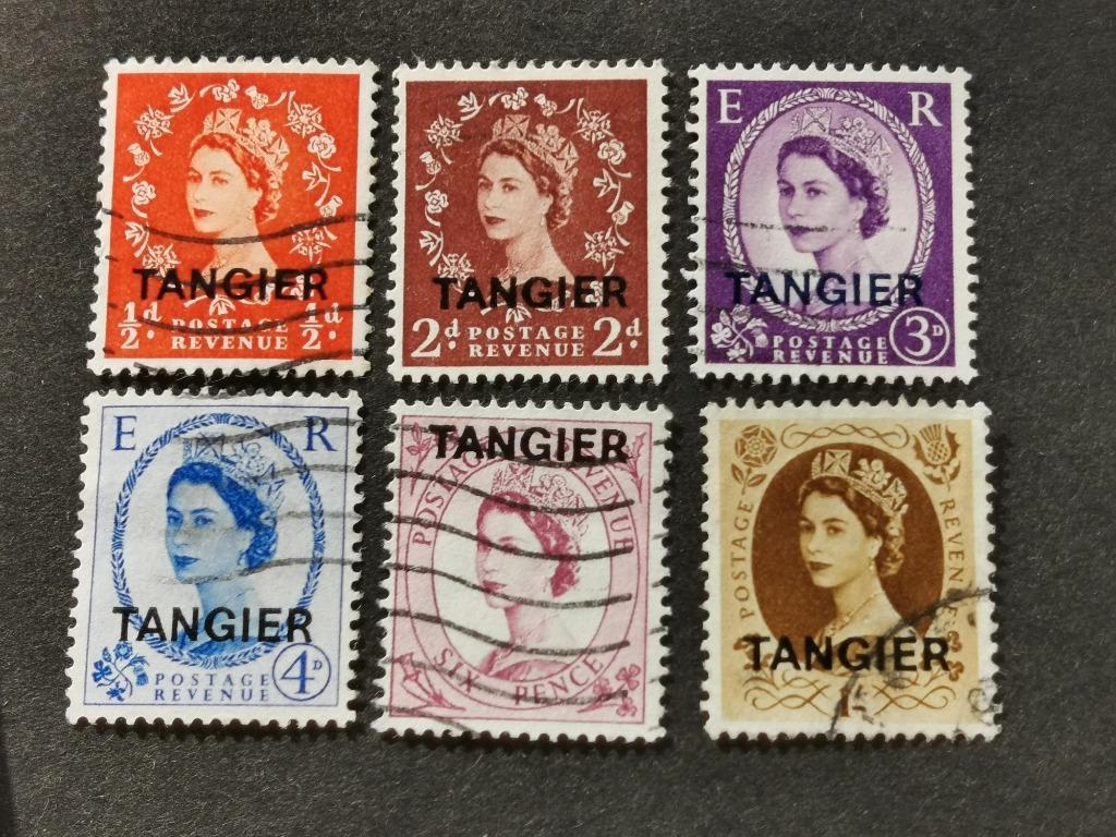 Tanger - Maroc britannique 1952/54 - Reine Elisabeth II, Enlèvement ou Envoi, Maroc, Affranchi