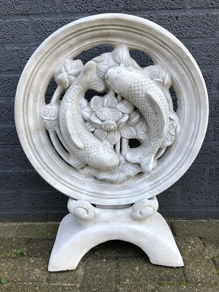 Groot Koi karper vijver ornament, vol steen., Tuin en Terras, Ophalen of Verzenden, Overige typen
