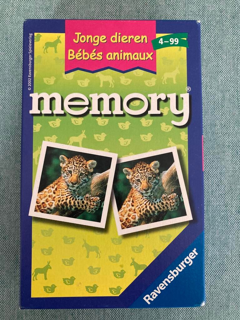Memory jonge dieren raversburger, Trois ou quatre joueurs, Enlèvement ou Envoi, Comme neuf