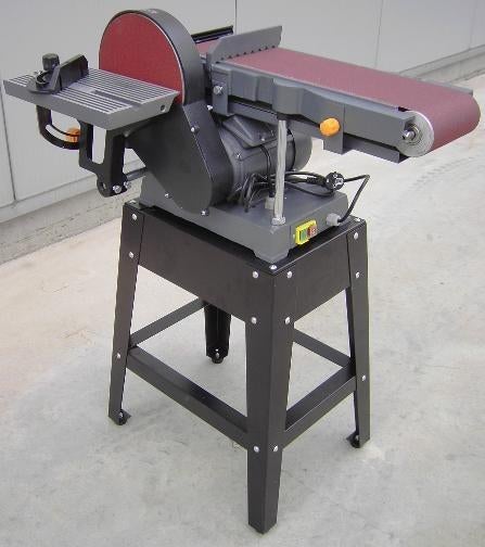 Band- en schijfschuurmachine M4123 met tafel (220V/50Hz), Doe-het-zelf en Bouw, Gereedschap | Schuurmachines, Ophalen of Verzenden