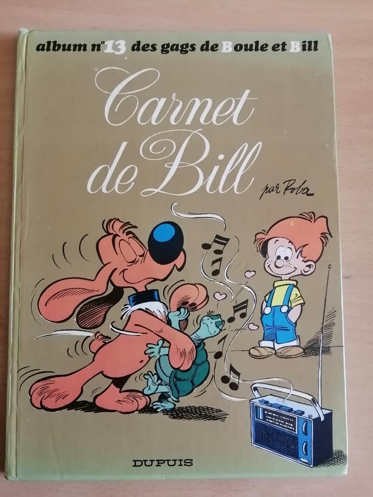 BD Boule et Bill 13. Carnet de Bill de Roba E.O. 1976, Une BD, Enlèvement ou Envoi