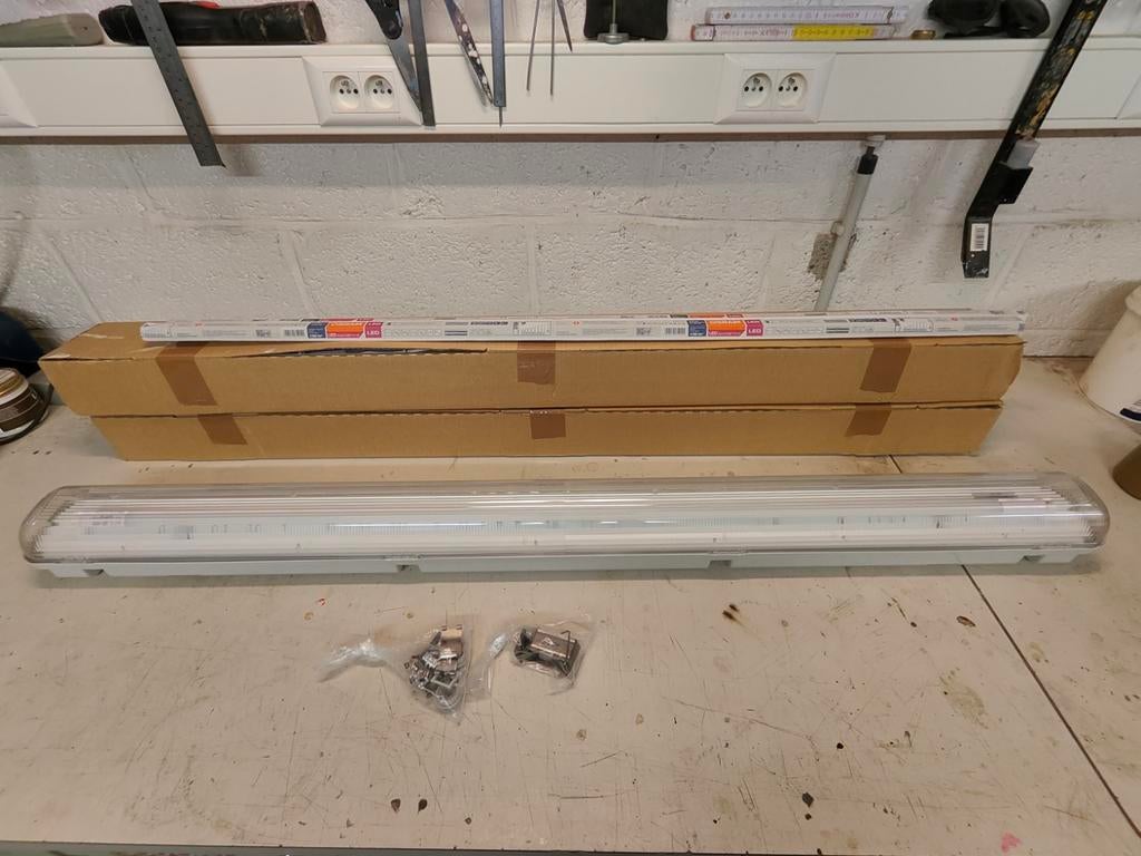 3 complete LED TL-armaturen, Ophalen of Verzenden