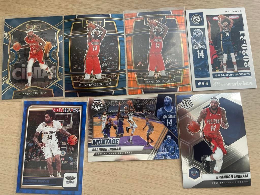 7 Brandon Ingram kaarten, Hobby en Vrije tijd, Ophalen of Verzenden, Zo goed als nieuw