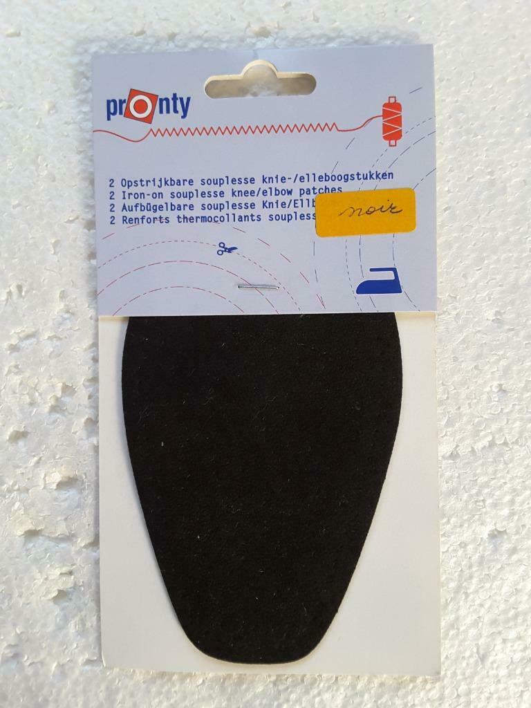 renfort thermocollant noir pour coude genoux souple daim ..., Enlèvement ou Envoi, Neuf