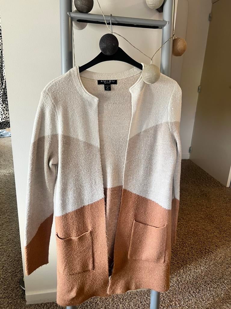 AMISU vest (ecru - beige - roest) maat s, Kleding | Dames, Ophalen of Verzenden, Gedragen, Maat 36 (S), Beige