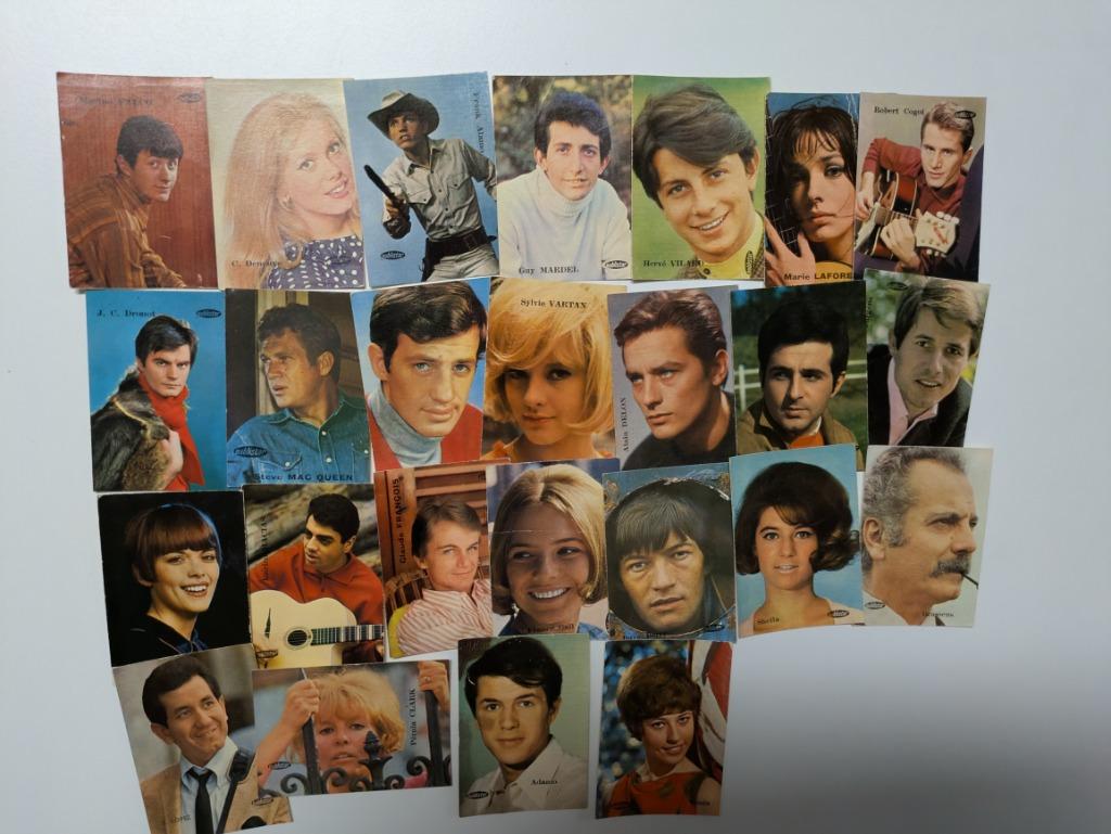 cartes SAMO CHIPS, STARS DU CINÉMA ET DE LA MUSIQUE 25X, Envoi