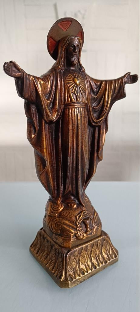 Bronzen Jezus Christus beeld 23cm hoog., Ophalen of Verzenden