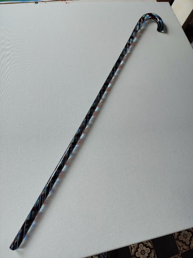 wandelstok in glas, Ophalen