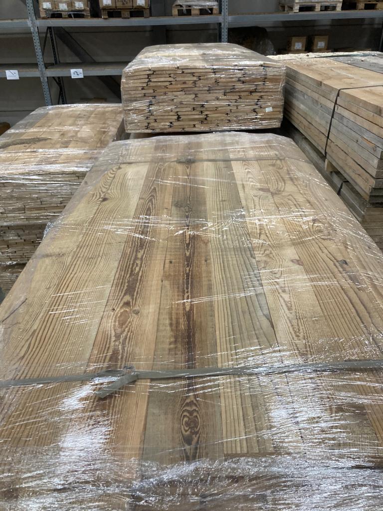 Bardage ancien , bois de grange , barnwood, Enlèvement ou Envoi, Comme neuf, Chêne, Planche