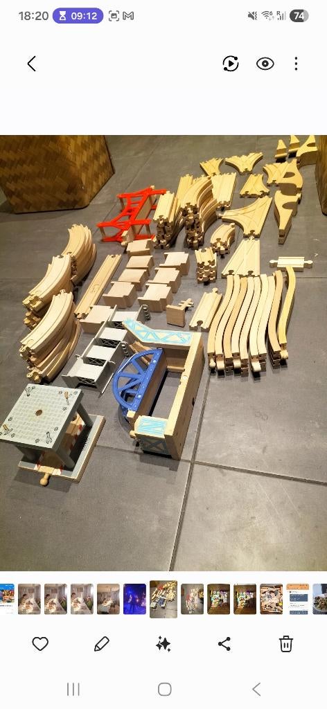 Houten treinbaan, Enlèvement, Utilisé