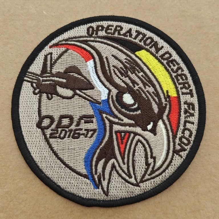 31 Tiger SQN Kleine Brogel Operation Dessert Falcon, Ophalen of Verzenden, Luchtmacht, Embleem of Badge