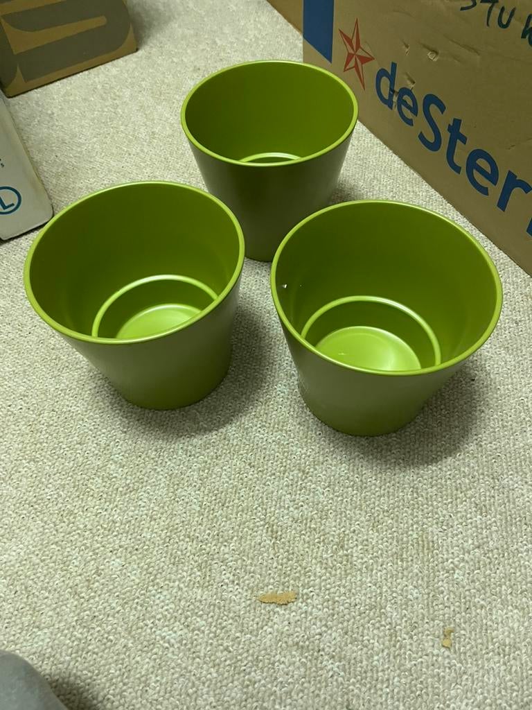3 nouveaux pots de fleurs, Jardin & Terrasse, Neuf, Enlèvement ou Envoi, Moins de 25 cm, Rond
