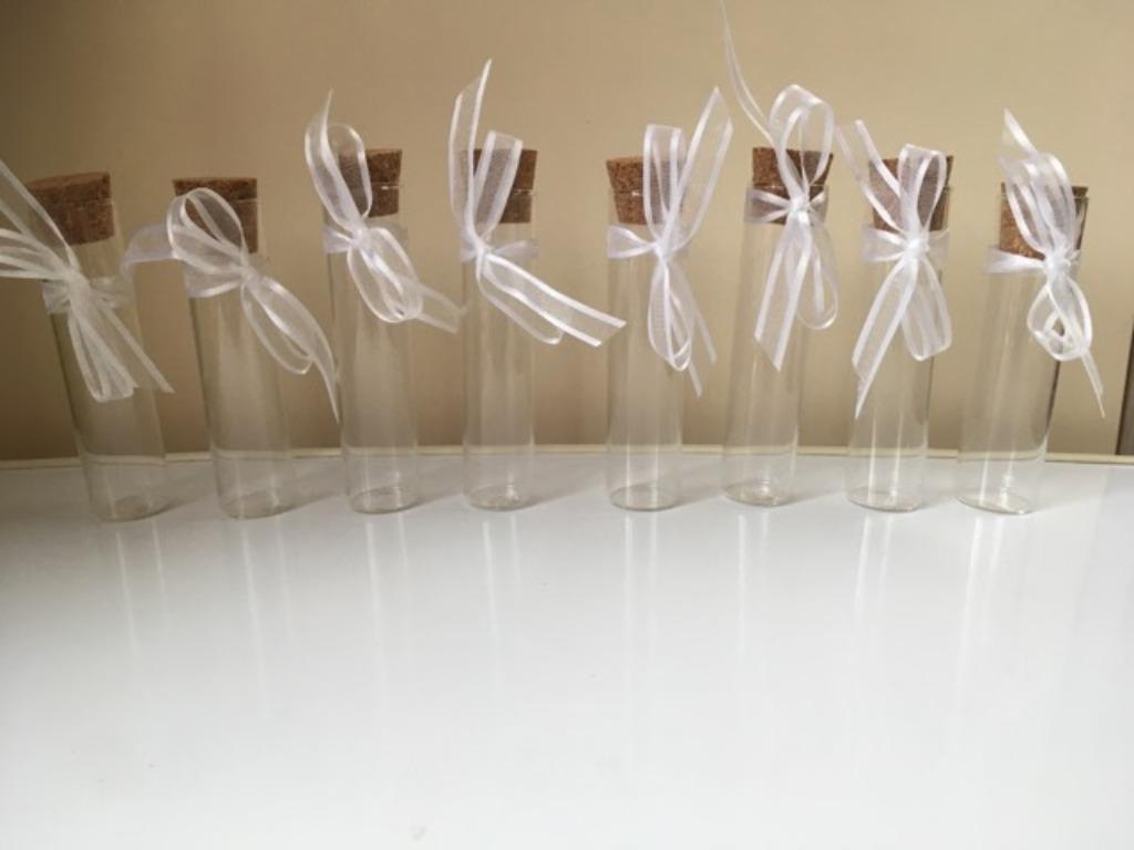 Eprouvette en verre avec bouchon en liège, Ophalen of Verzenden, Gebruikt, Glas