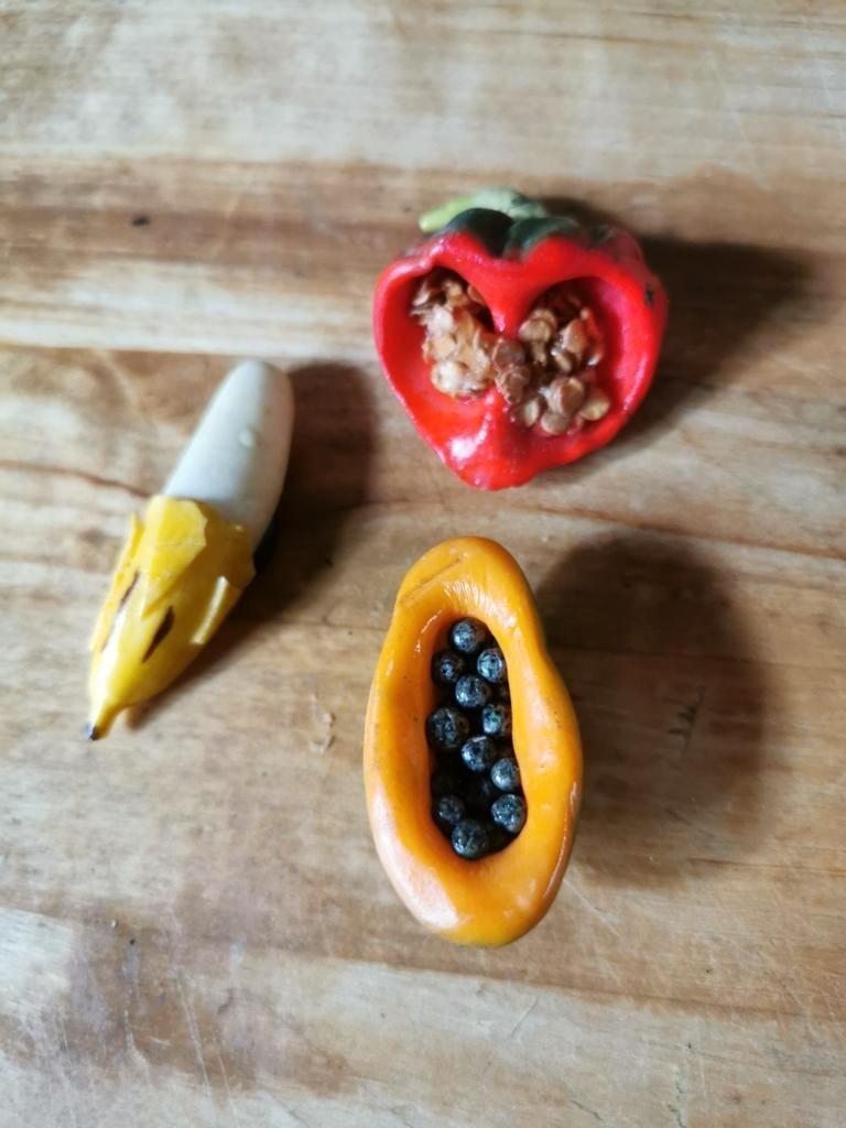 Koelkastmagneet fruit en groente uit Brazilië, Ophalen of Verzenden, Gebruikt
