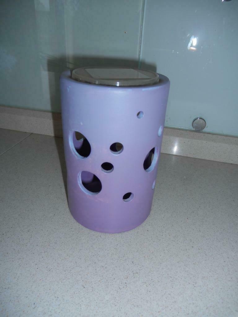 1 vase phosporescent (avec petit panneau solaire), Overige materialen, Gebruikt, Overige kleuren, Ophalen of Verzenden