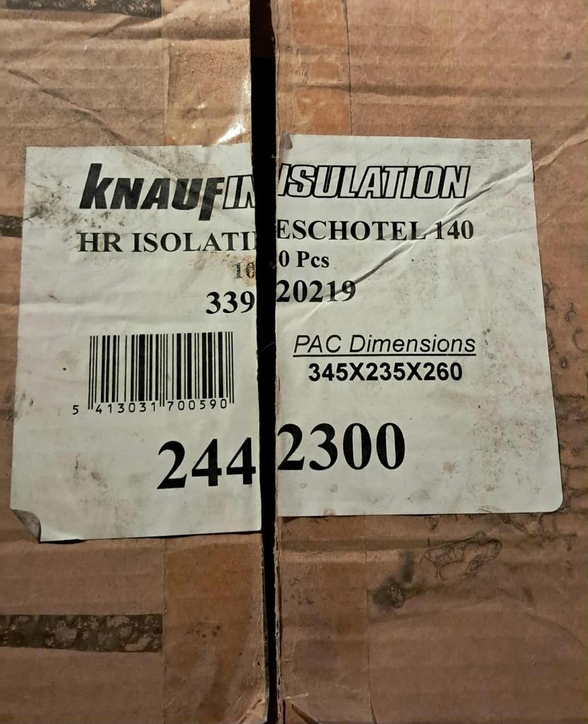 Plaque de fixation - Knauf Isolation - 100 pièces, Neuf, Enlèvement ou Envoi, 12 cm ou plus, Laine de verre