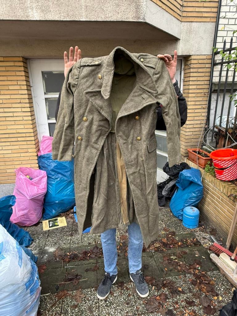 Manteau militaire belge 1952 original laine ww2, Enlèvement